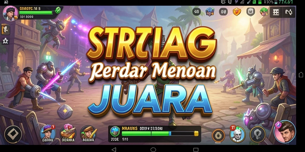 Screenshot menampilkan aksi strategis di dalam gameplay 77AG.