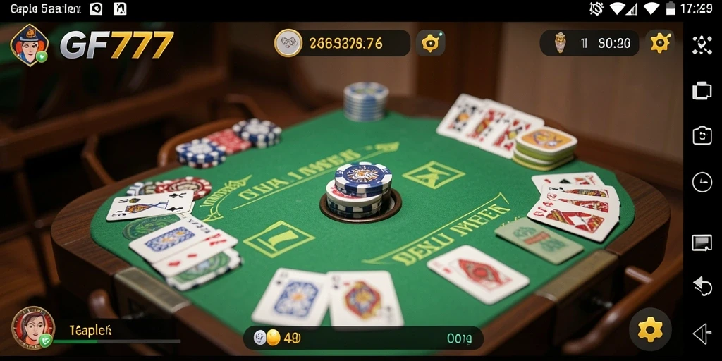 Menampilkan gameplay seru Gaple di GF777 yang menarik.