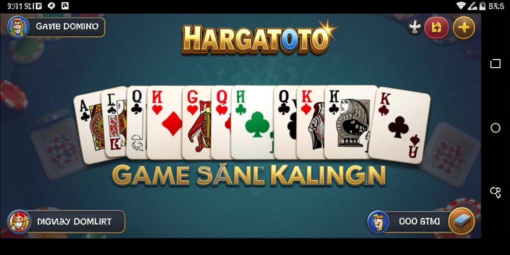 Tampilan gameplay domino yang seru dan menantang di HARGATOTO.
