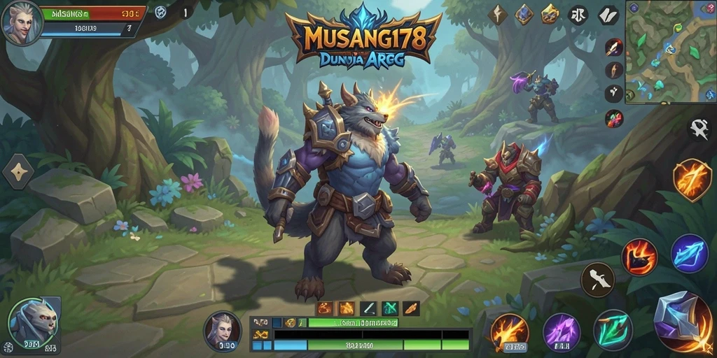 Menampilkan aksi seru karakter dalam pertempuran ARPG.