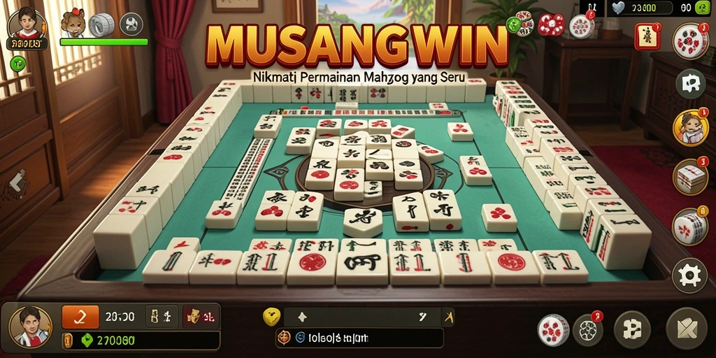 Tangkapan layar gameplay <strong>MUSANGWIN</strong> yang menunjukkan momen permainan Mahjong yang menegangkan.