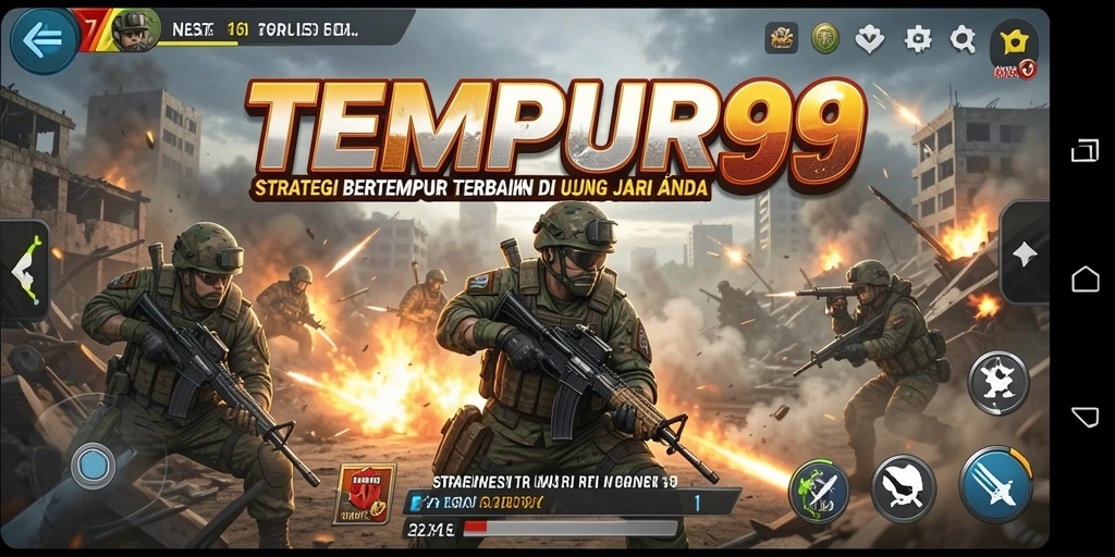 Tampilan gameplay TEMPUR99 yang menegangkan dan penuh strategi.